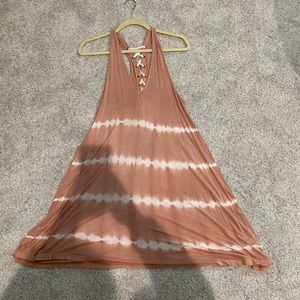 Pink and white Ocean Drive tie dye dress